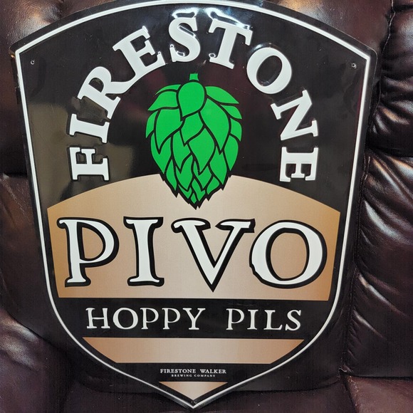 Firestone Walker Pivo Metal Sign 24x17 Large Hoppy Pils Brewery California